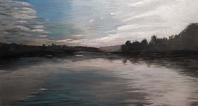 Sutton reservoir - A3 Original Artwork on paper, AVAILABLE TO BUY
