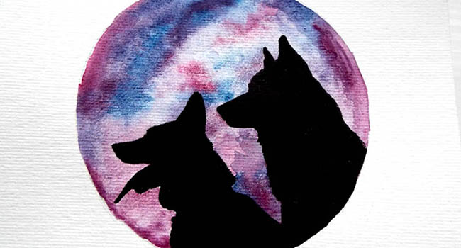 Pet Silhouettes, A6 Size. Custom versions available.